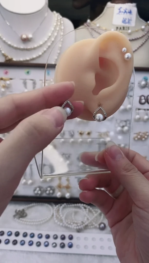 合金耳饰淡水珍珠22