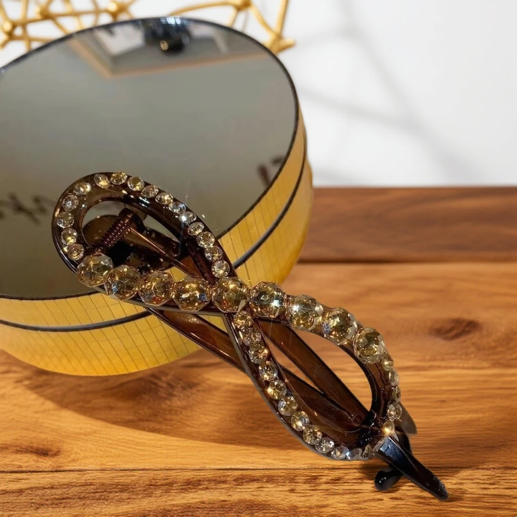 发夹气质轻奢时尚百搭发卡简约韩版满钻