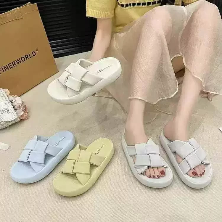 夏季新款厚底凉拖鞋女外穿休闲时尚百搭一字拖鞋3370-1