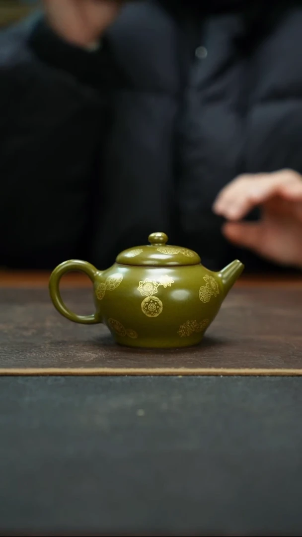 杯景德镇茶叶末皮球花执壶