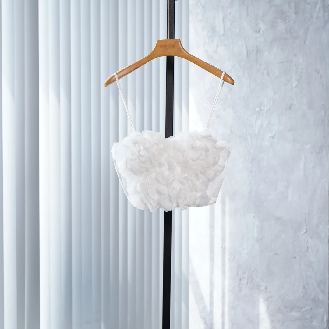 QIANJIE家｜独立原创小众设计师春夏羽毛抹胸吊带222