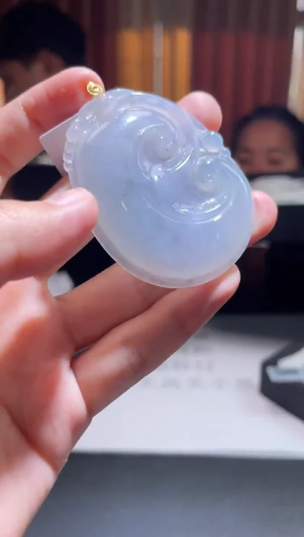 18K金镶嵌挂件翡翠翡翠A货