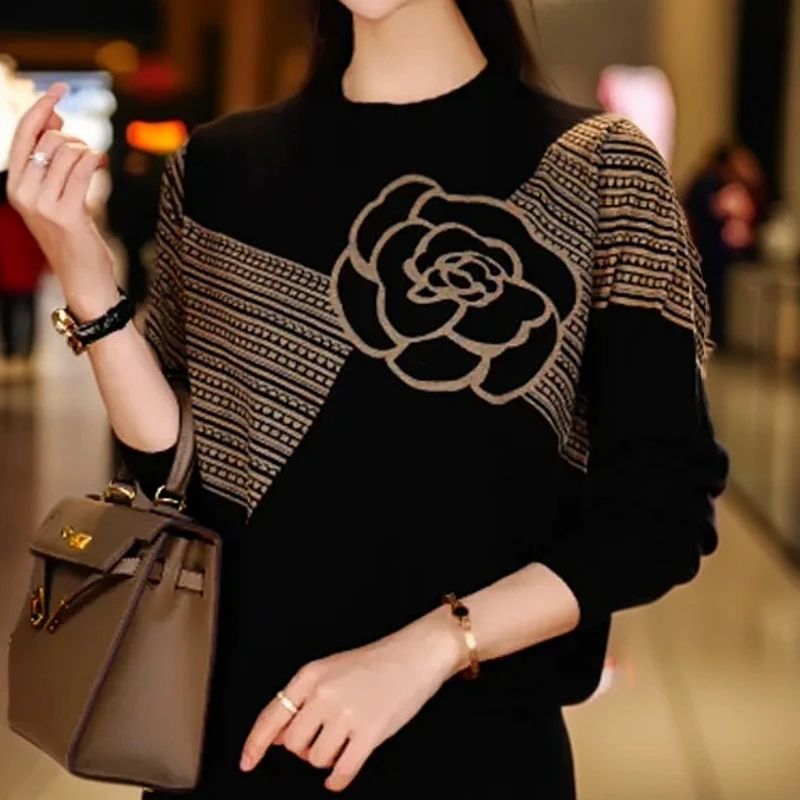 时尚-1s长袖百搭打底衫女士显瘦减龄打底衫女款设计感休闲029