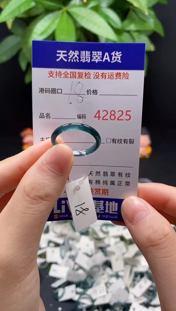 翡翠戒指未镶嵌天然翡翠戒圈2825