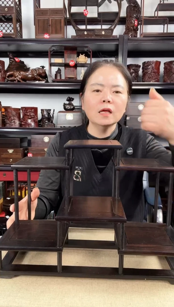 木老李红木工艺品黑六连