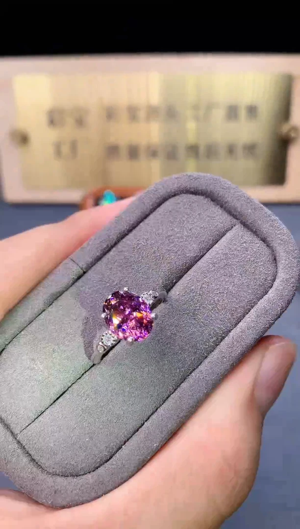 银S925镶嵌戒指碧玺2222