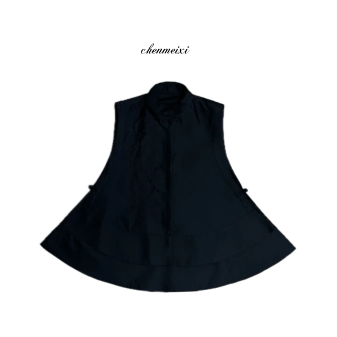 华裔陈总【孔雀东南飞】中式无袖手工刺绣马甲8024