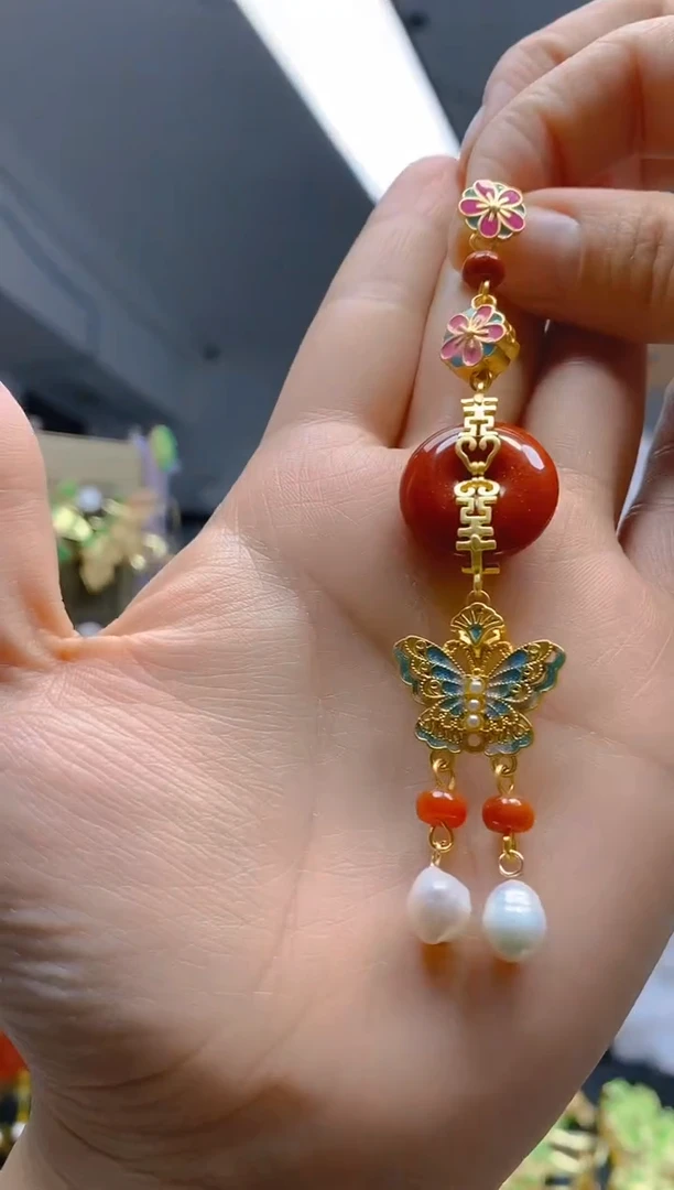 【闪购商品】翡翠耳饰合金0301翡翠压襟