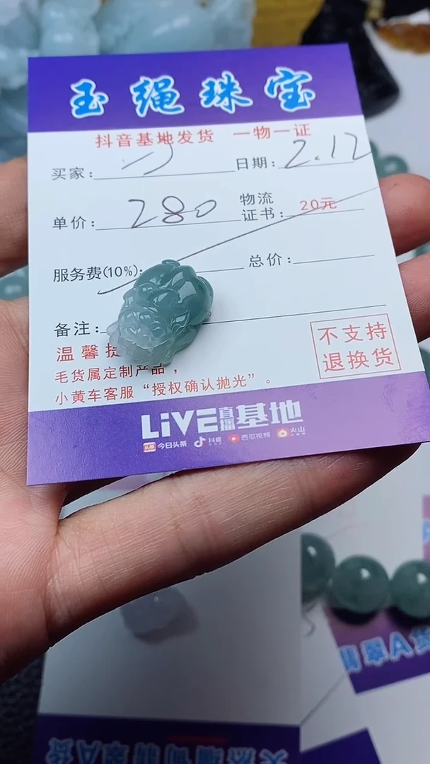 【闪购商品】翡翠颈饰未镶嵌貔貅