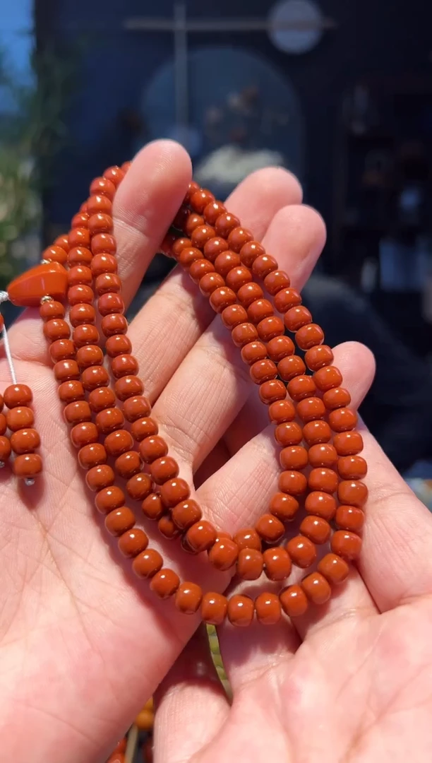 【闪购商品】南红玛瑙手串未镶嵌6大+108(朱1000)