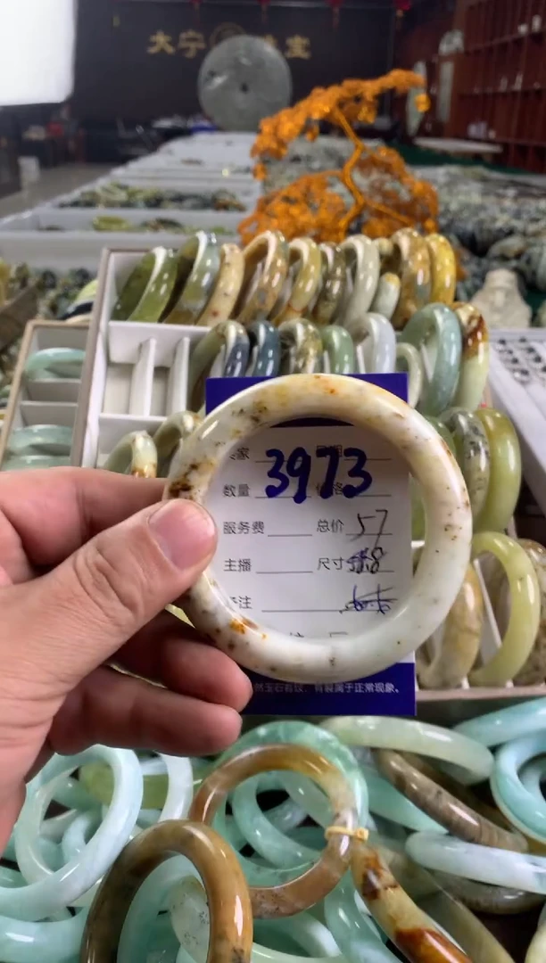 蛇纹石玉未镶嵌手镯3973