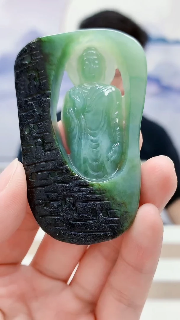未镶嵌定制翡翠4917lr-毛货挂件26