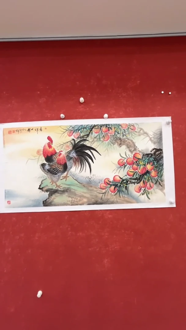 国画5.10珍品-颜新辉四尺-公鸡01