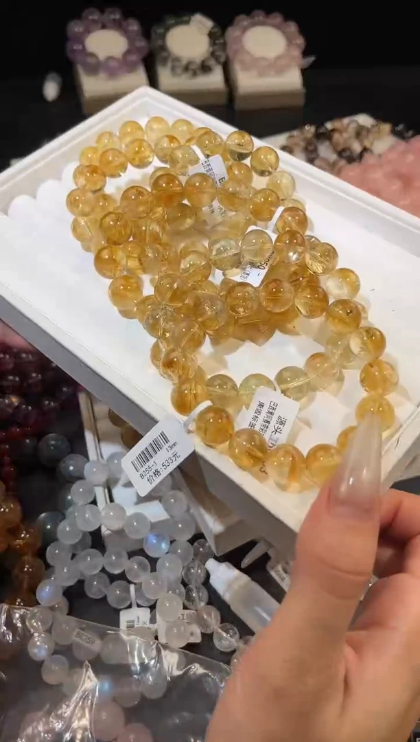 未镶嵌手链水晶多样性发一黄阿赛13mm