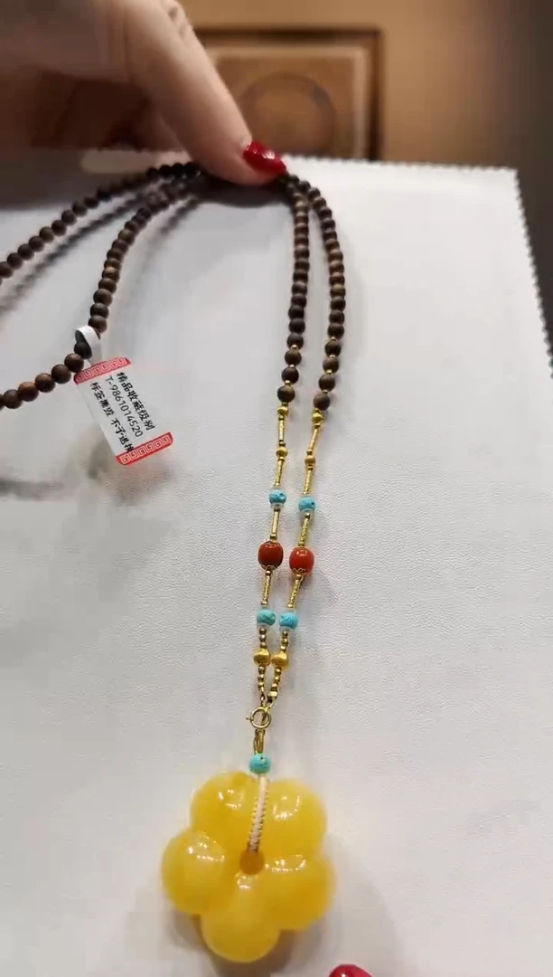 未镶嵌绿松石颈饰花花项链