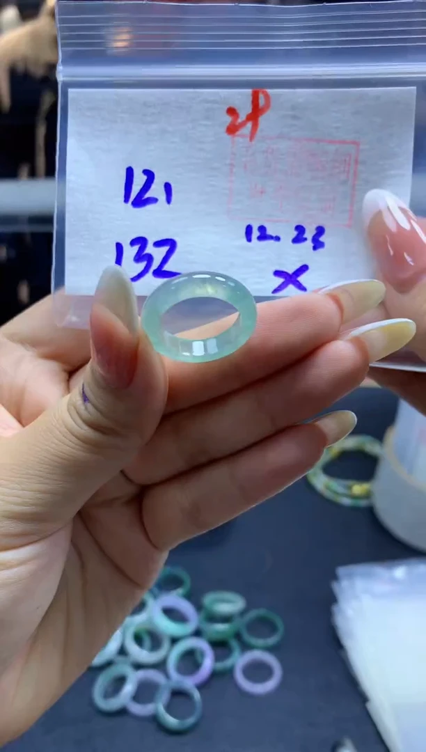 未镶嵌定制翡翠戒圈#132元-毛货需精细抛光