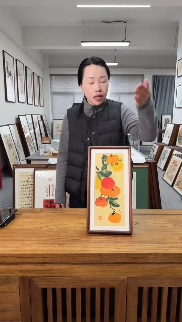 书法晓丹01-18*35尺寸手绘同款实木摆件