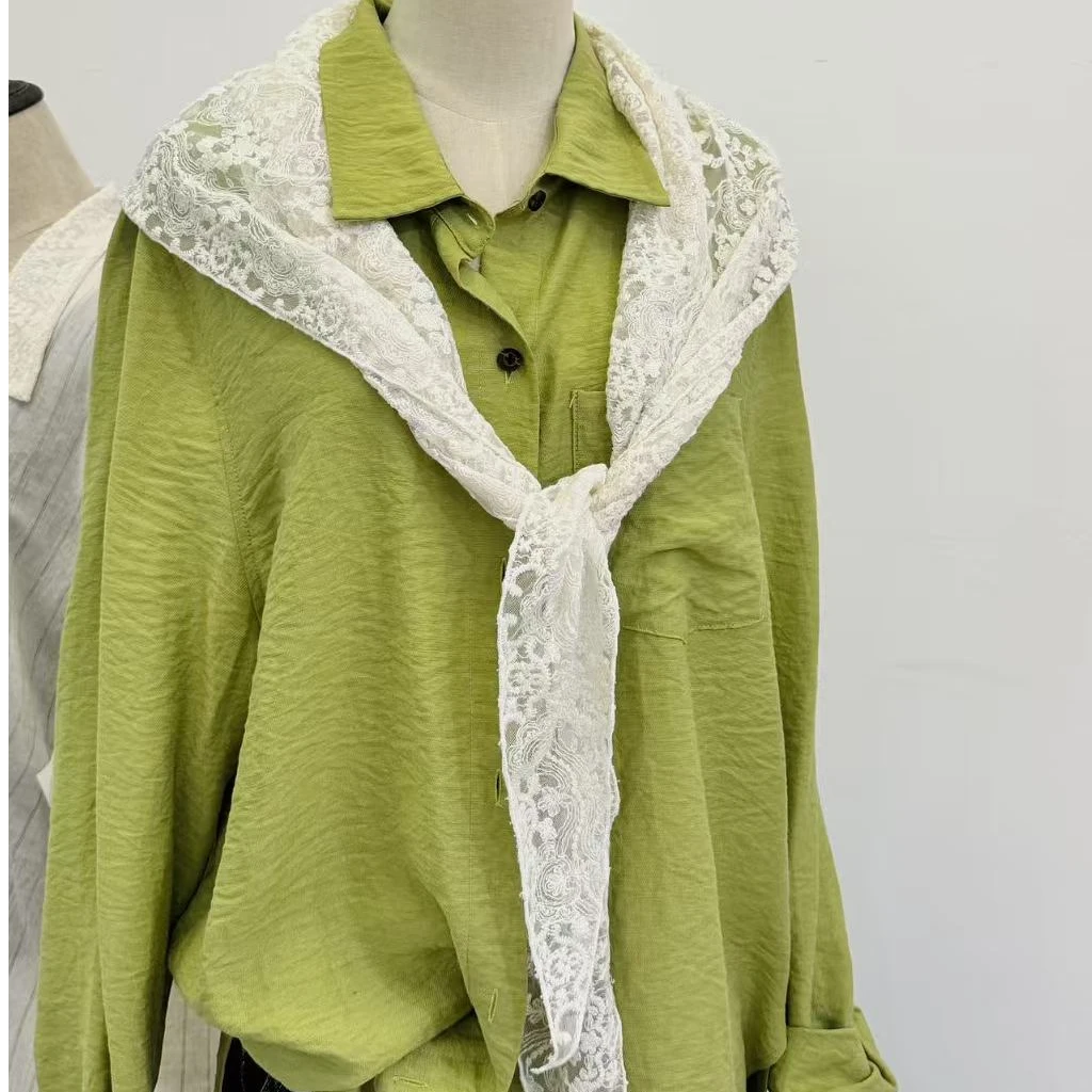 定制披肩【春日清迈】法式浪漫蕾丝披肩三角巾