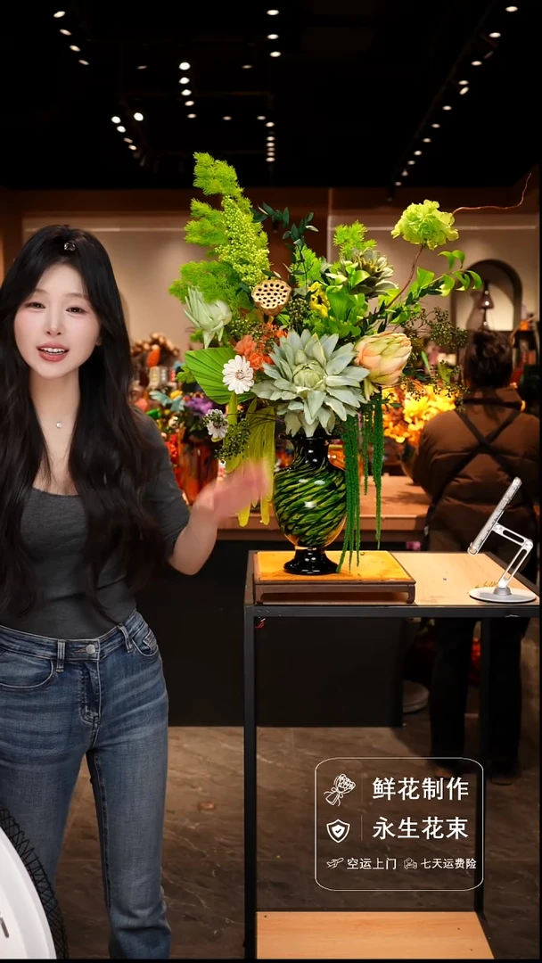 手工艺品琉璃手工花器花束空运包邮送货上门-以图片为准