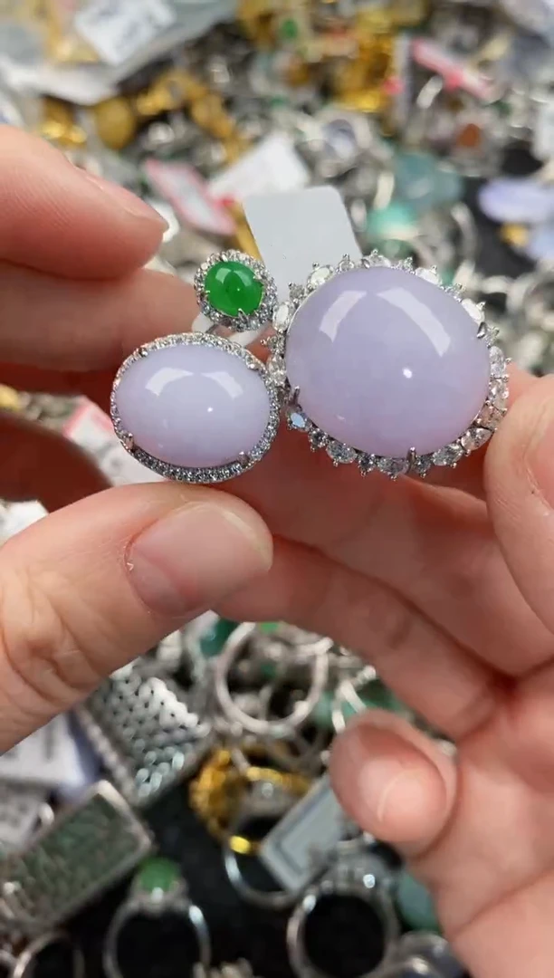 银S925镶嵌戒指翡翠111      5