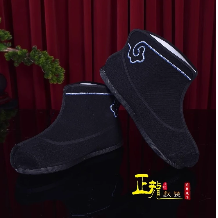正龙戏装京剧越剧戏剧戏曲薄底龙套靴小兵鞋小将武生靴 纳帮快靴