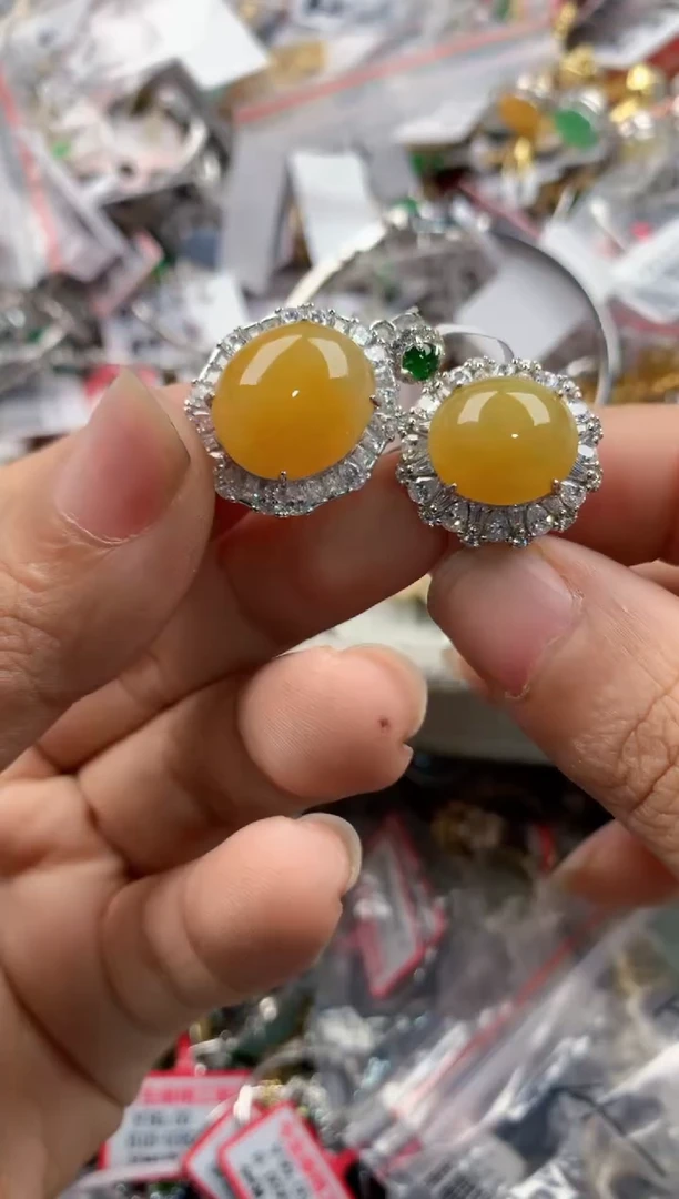 银S925镶嵌戒指翡翠666                  4