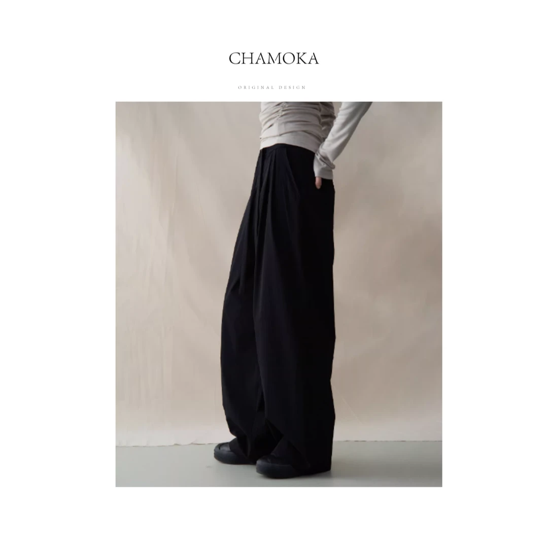 【年中大促】时尚百搭极简复古浪漫显瘦弯月山本裤Q077