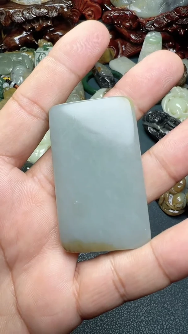 和田玉未镶嵌挂件-