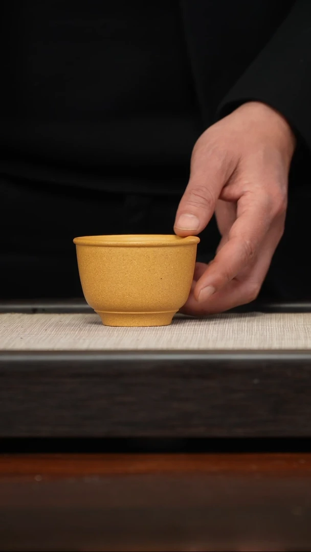 【闪购商品】紫砂茶壶黄金段云底杯