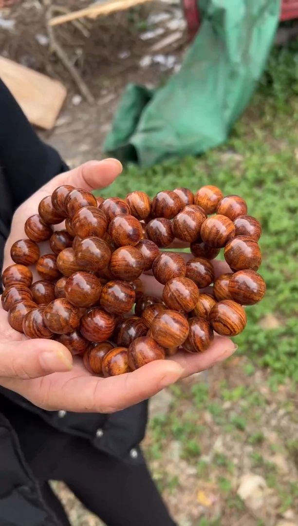 黄花梨/降香黄檀A004黄金底1.8圆珠手串108多样性发一