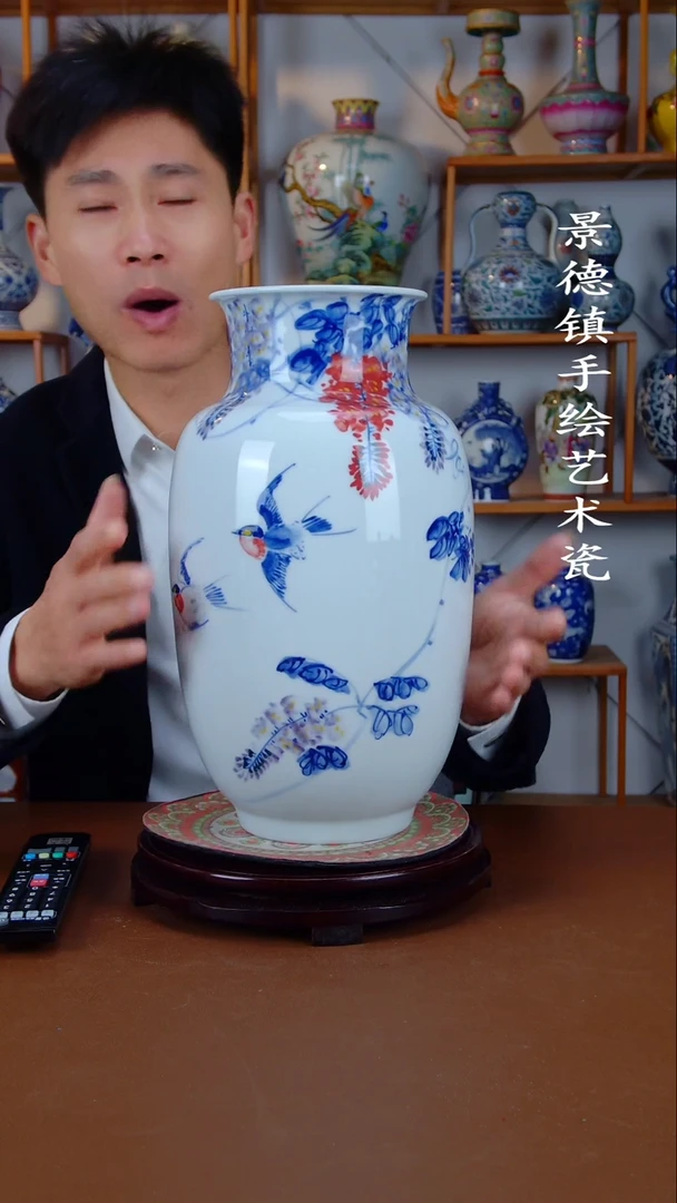 瓶景德镇手工手绘陶瓷摆件18