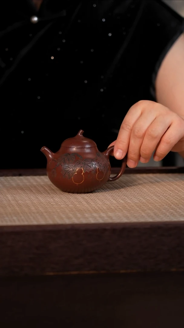 茶壶紫砂紫泥 140cc