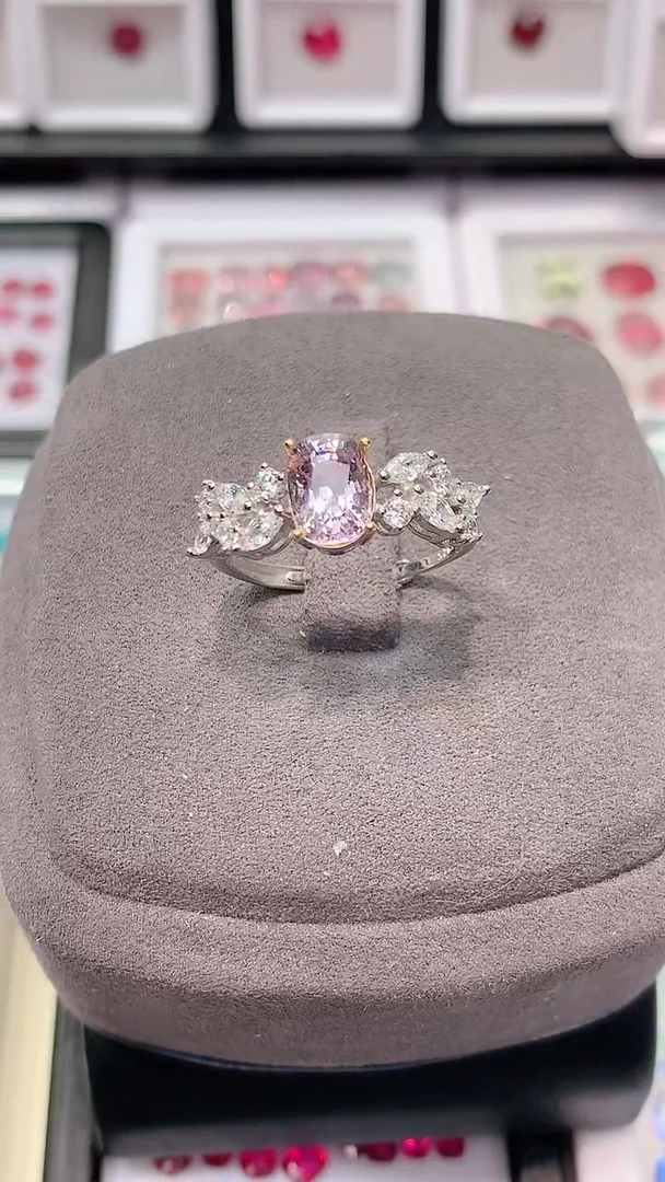 【闪购商品】尖晶石戒指银S925镶嵌戒指
