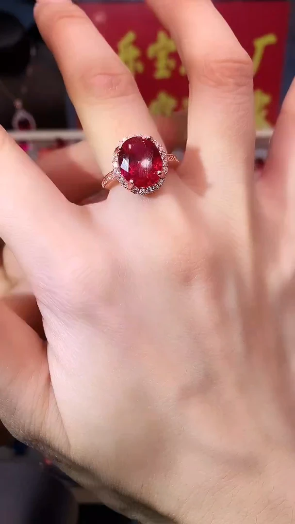 【闪购商品】红宝石戒指银S925镶嵌111111