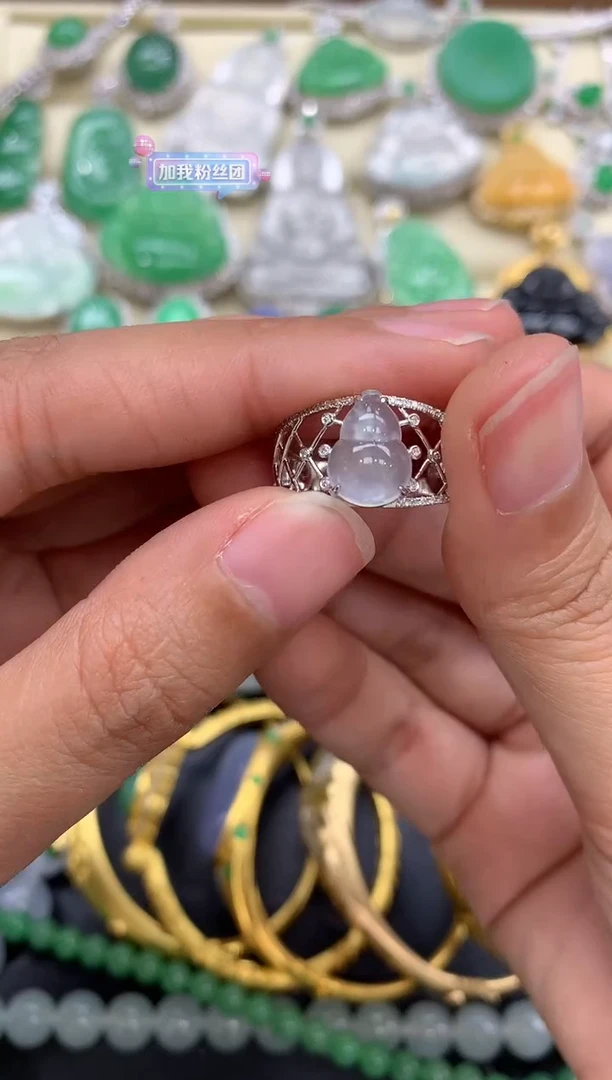 【闪购商品】翡翠戒指18K金镶嵌296-中国好珍宝