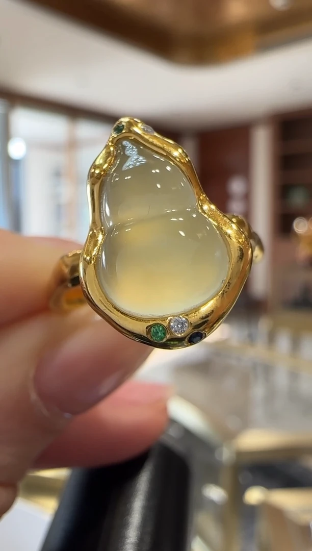 【闪购商品】翡翠戒指银S925镶嵌银镶