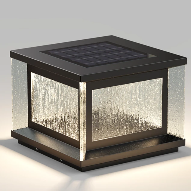 太阳能柱头灯户外家用别墅庭院围墙灯农村户外壁灯防水装饰庭院灯