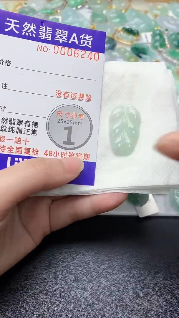 颈饰未镶嵌翡翠天然缅甸A货百元以上9元证书费自理
