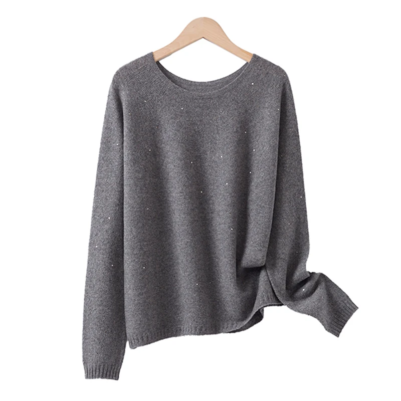 【WZF】宽松显瘦羊绒衫针织衫F12-WF038