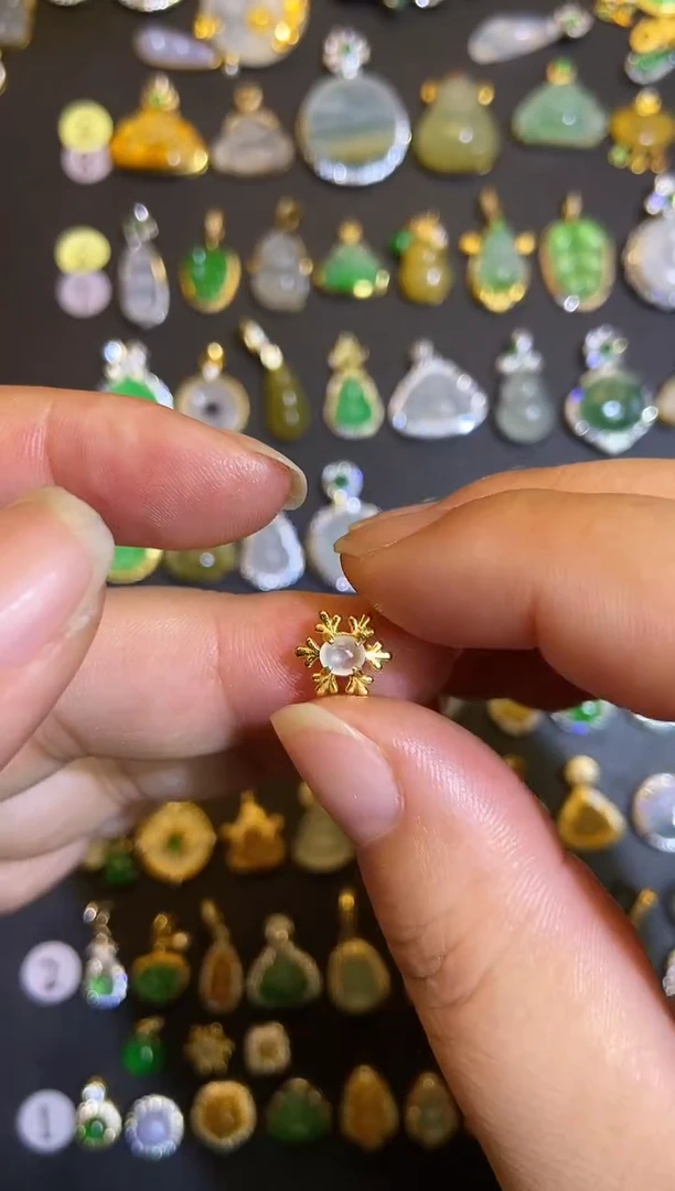 吊坠(不含链)银S925镶嵌翡翠1