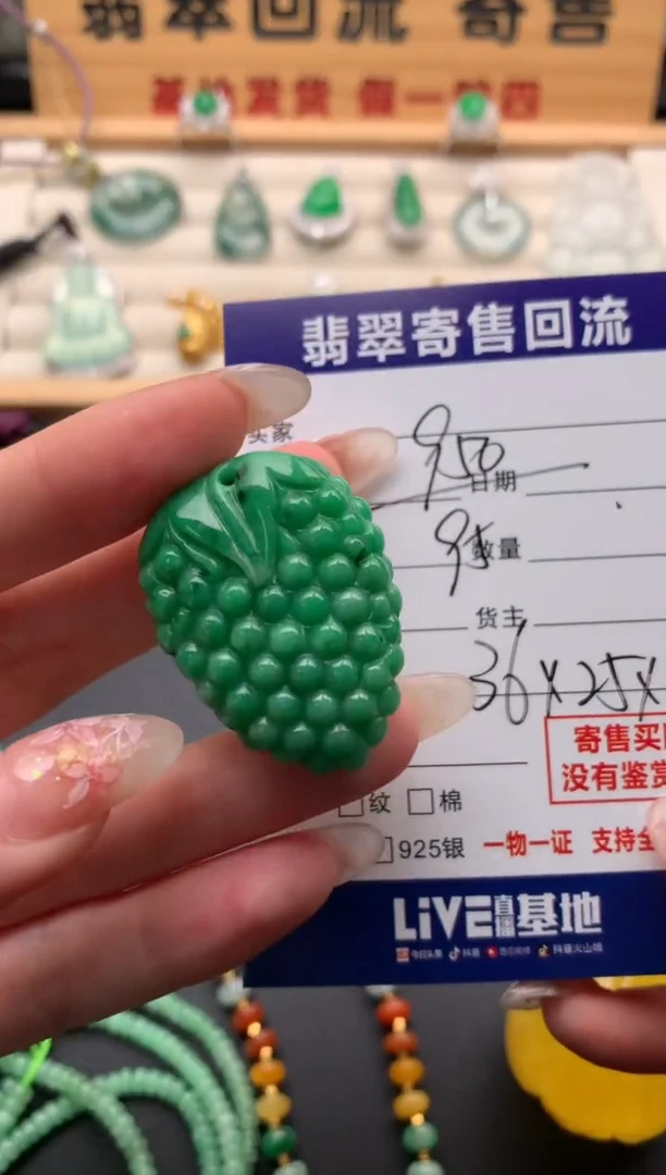 翡翠未镶嵌颈饰10136110
