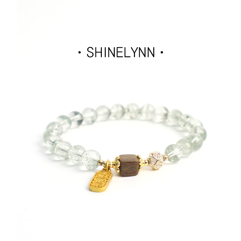 禧临Shinelynn/【翠澜聚吉】天然绿幽灵水晶满天星入门满级鬼佬財神