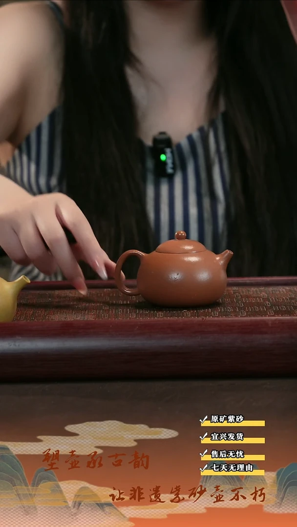 茶壶紫砂宜兴紫砂茶壶文旦 黄降坡