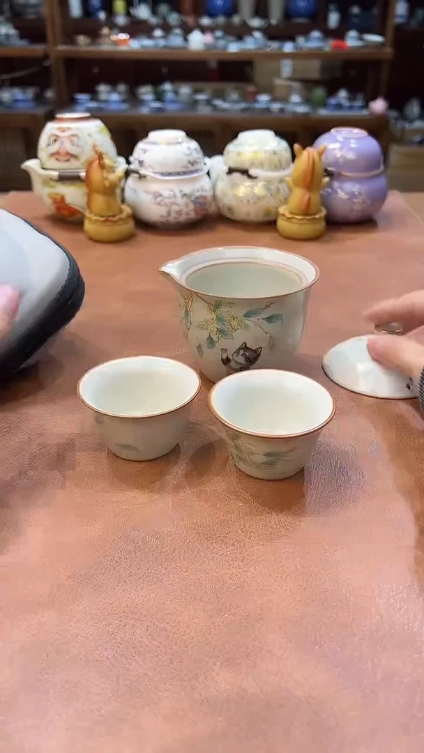 真的很便宜会开片的旅行茶具