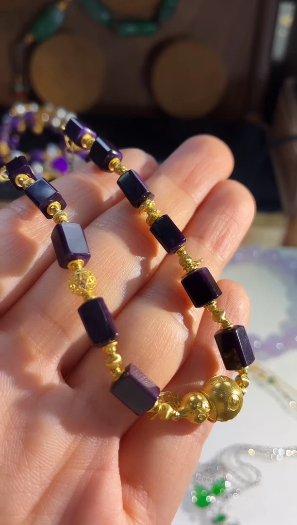 苏纪石（舒俱来）18K金镶嵌手链手链