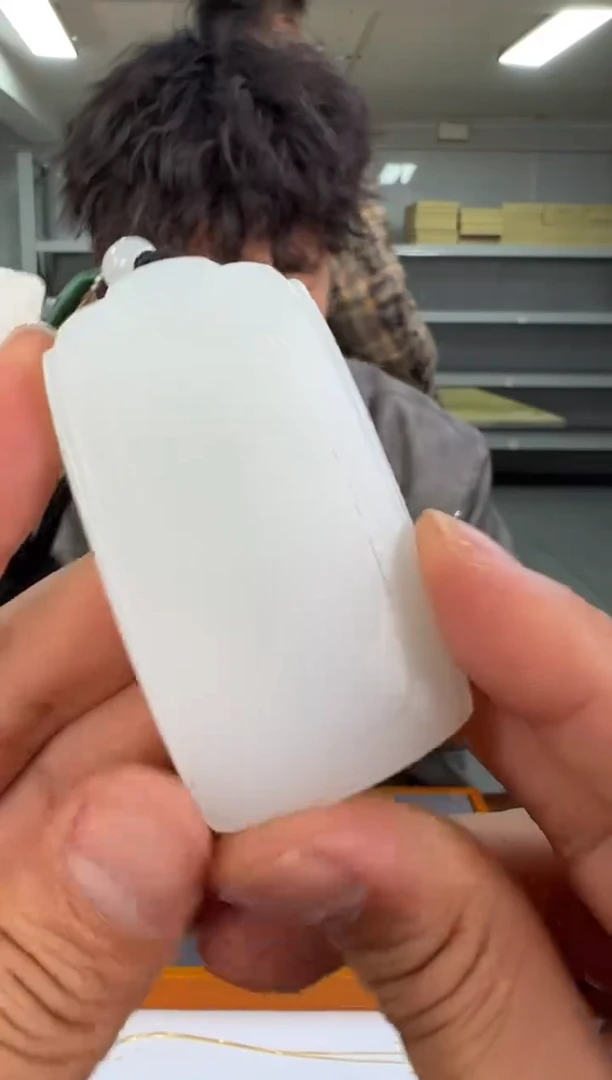 吊坠(不含链)未镶嵌和田玉和田玉无事牌挂件M71-041