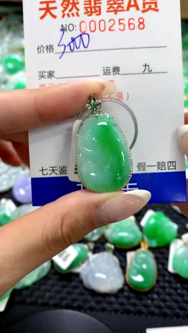 翡翠18K金镶嵌颈饰1111111111111111