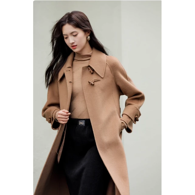 朵以2023冬季新款双面呢大衣38DD743017