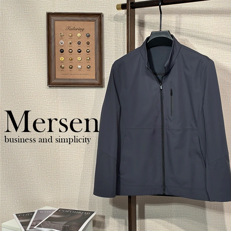 美尔森【立领夹克】男士商务休闲高端春秋款休闲通勤上衣外套315