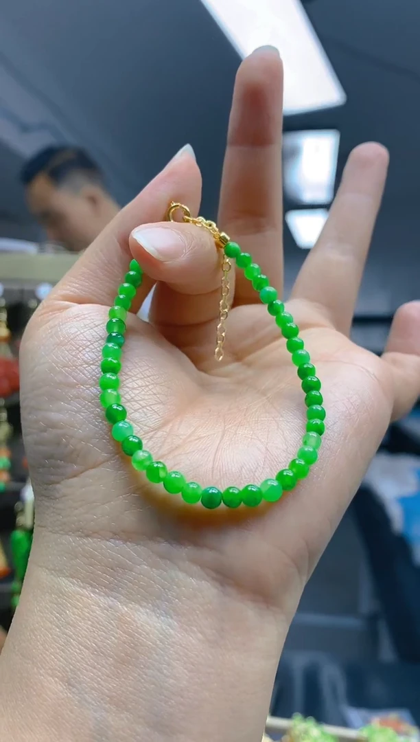 【闪购商品】翡翠耳饰合金0563翡翠手链